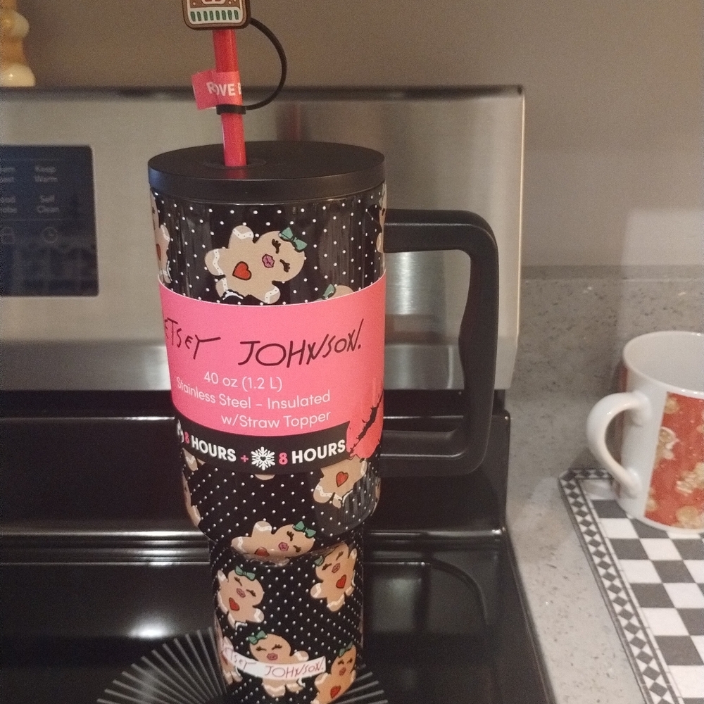 Betsey JohnsonGingerbread Tumbler With Straw And Gingerbread Topper